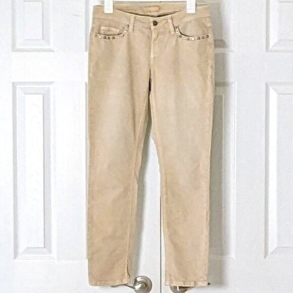 CAMBIO Liu Women's Straight Leg Jeans  Size 8 (US)  Tan  NWOT - Picture 1 of 8